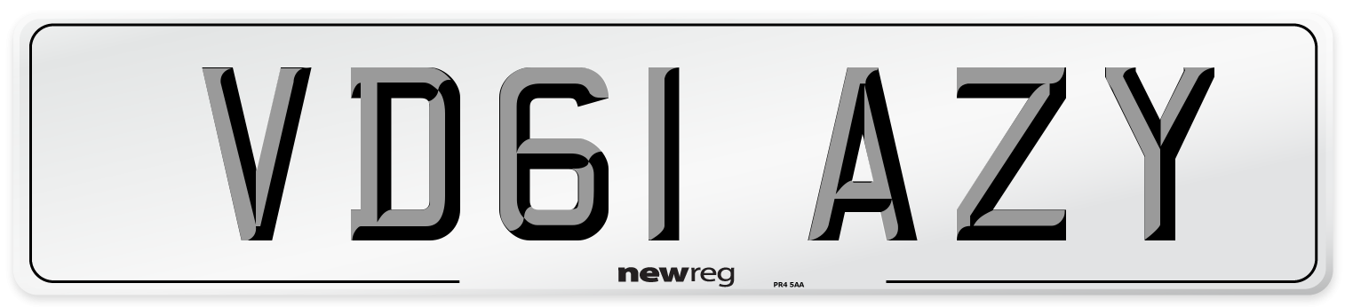 VD61 AZY Number Plate from New Reg